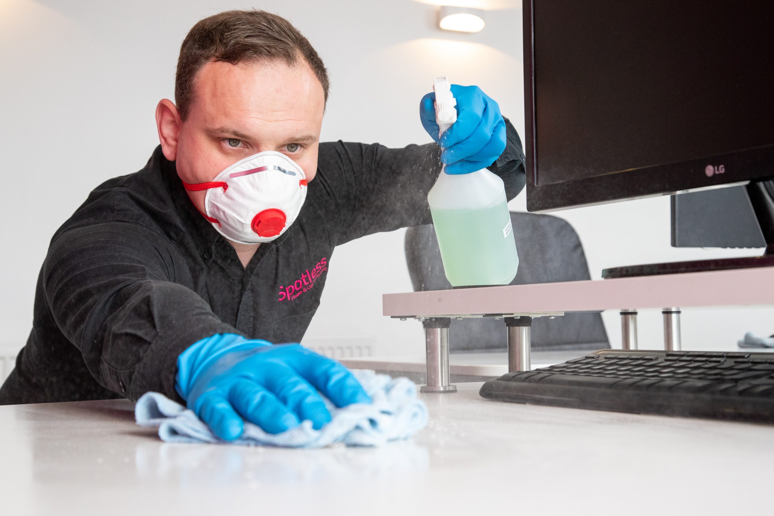 Anti-viral cleaning for offices